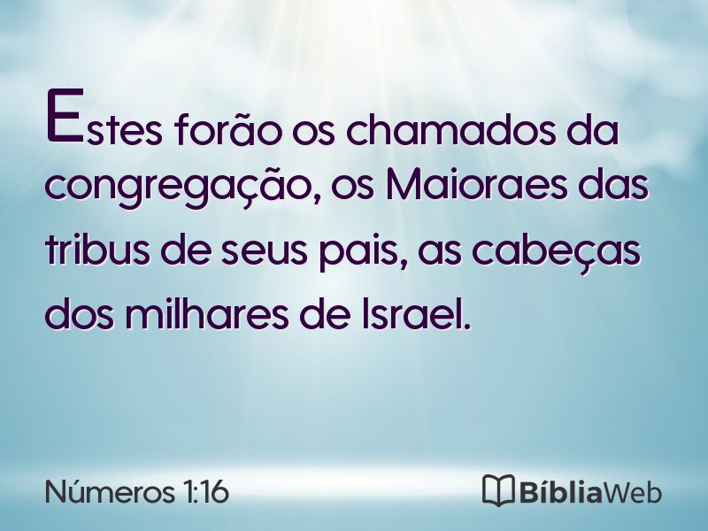 Números 1:16 em imagem para compartilhar