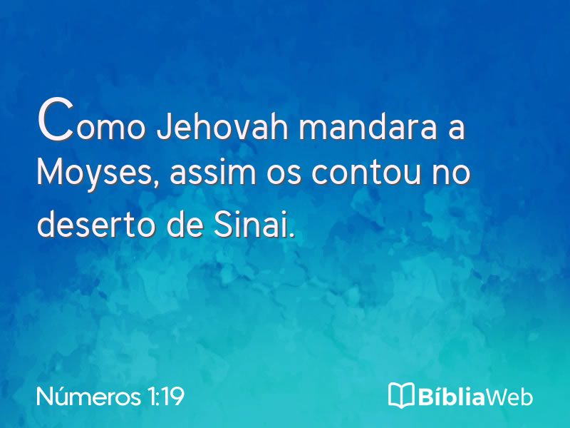 Números 1:19 em imagem para compartilhar