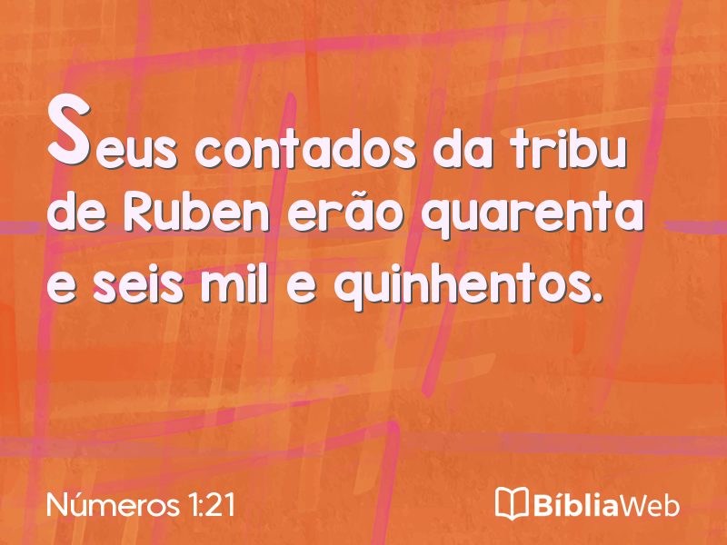 Números 1:21 em imagem para compartilhar