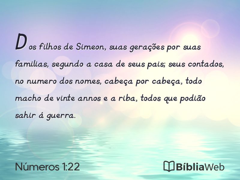 Números 1:22 em imagem para compartilhar