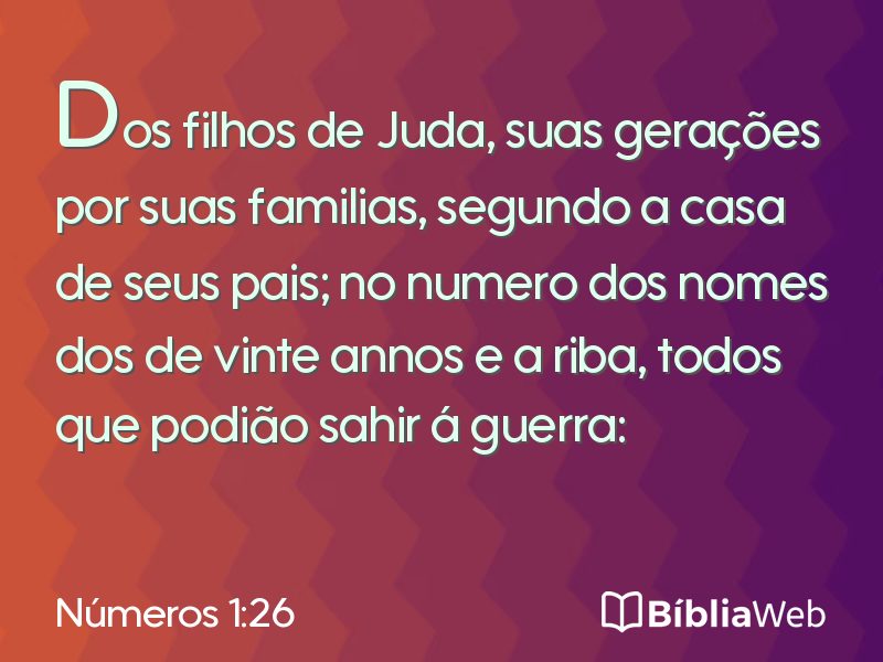 Números 1:26 em imagem para compartilhar