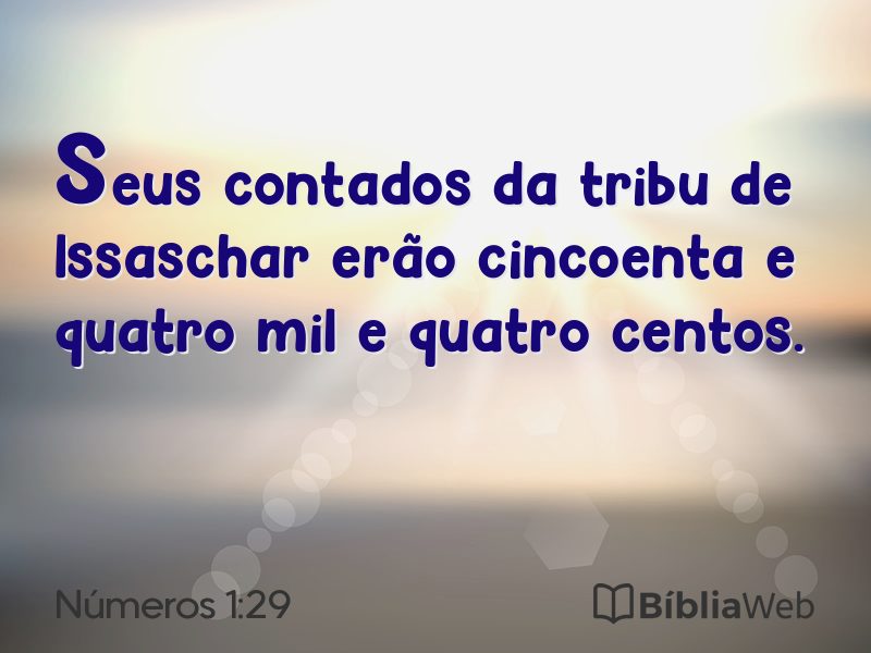 Números 1:29 em imagem para compartilhar