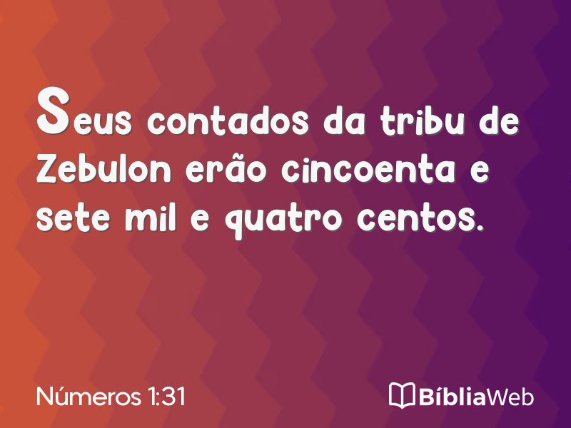 Números 1:31 em imagem para compartilhar