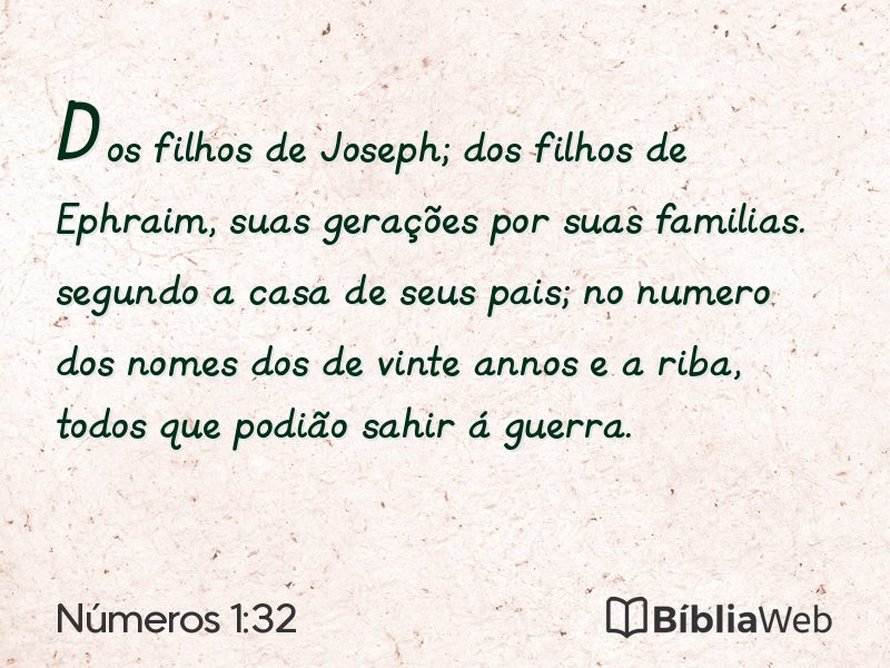 Números 1:32 em imagem para compartilhar