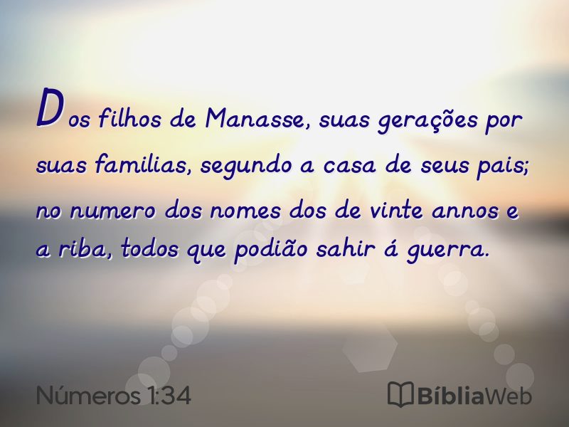 Números 1:34 em imagem para compartilhar