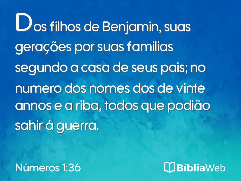 Números 1:36 em imagem para compartilhar