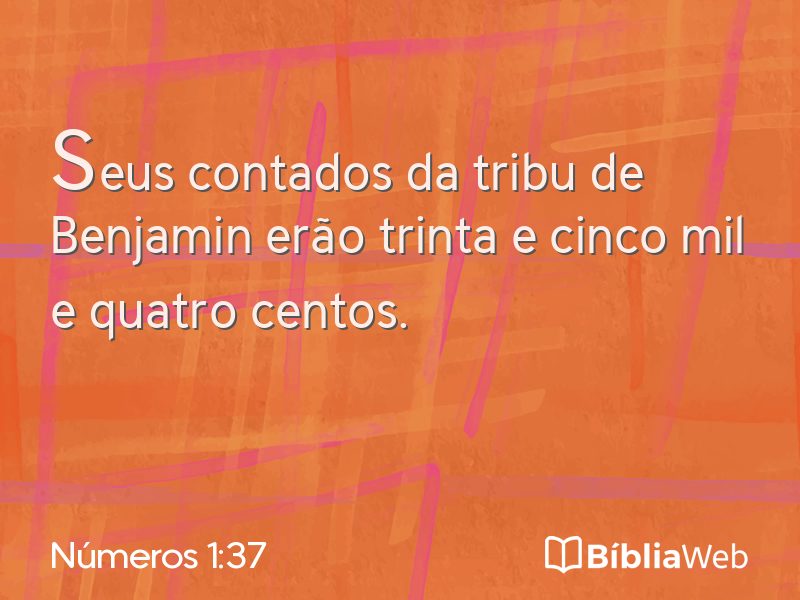 Números 1:37 em imagem para compartilhar