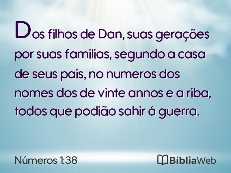 Números 1:38 em imagem para compartilhar