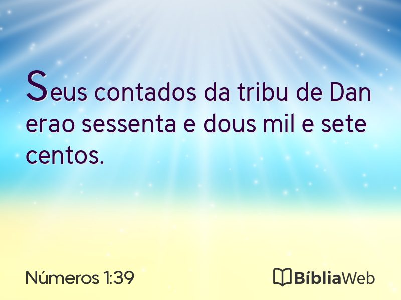 Números 1:39 em imagem para compartilhar