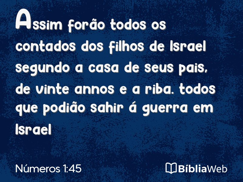 Números 1:45 em imagem para compartilhar