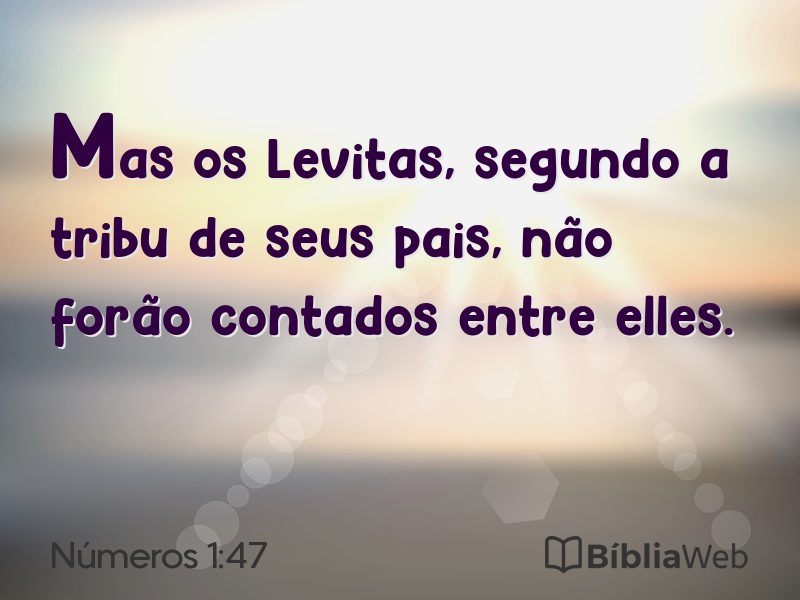 Números 1:47 em imagem para compartilhar