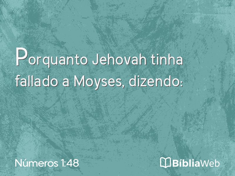 Números 1:48 em imagem para compartilhar