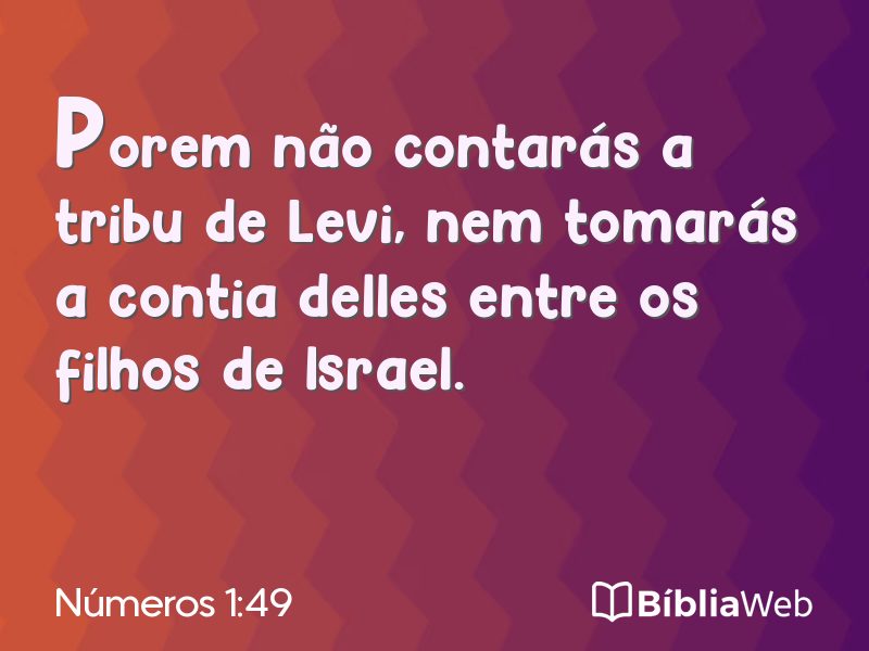 Números 1:49 em imagem para compartilhar