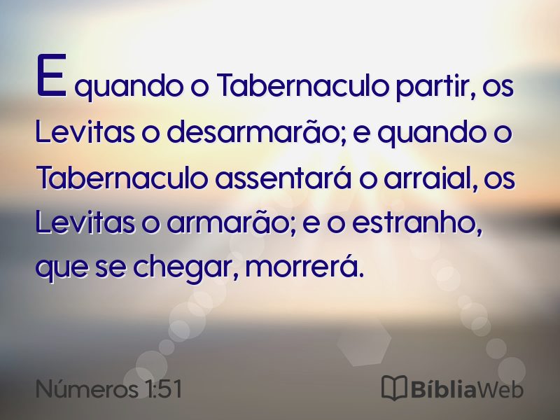 Números 1:51 em imagem para compartilhar
