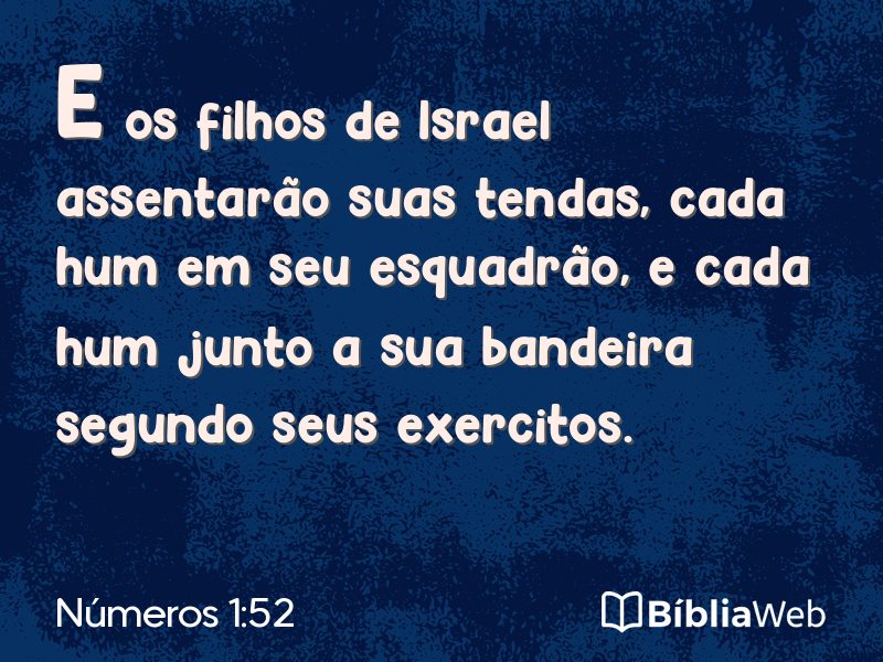 Números 1:52 em imagem para compartilhar