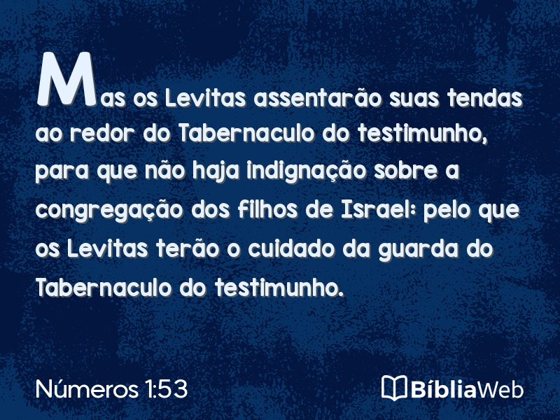 Números 1:53 em imagem para compartilhar