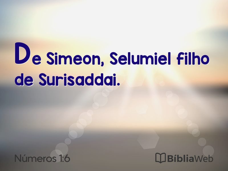 Números 1:6 em imagem para compartilhar