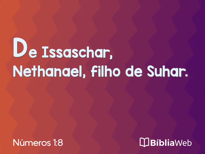 Números 1:8 em imagem para compartilhar