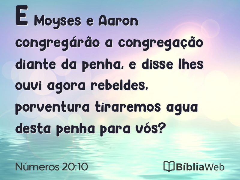 Números 20:10 em imagem para compartilhar