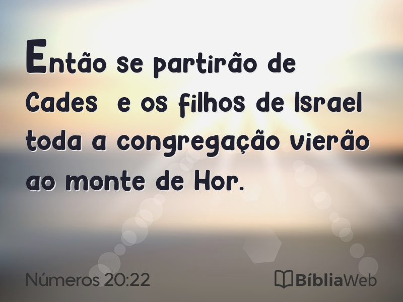 Números 20:22 em imagem para compartilhar