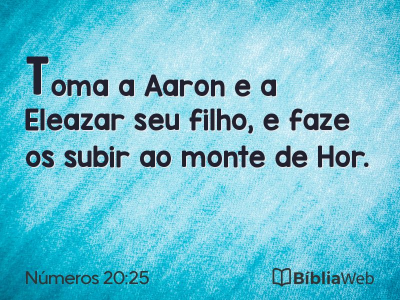 Números 20:25 em imagem para compartilhar