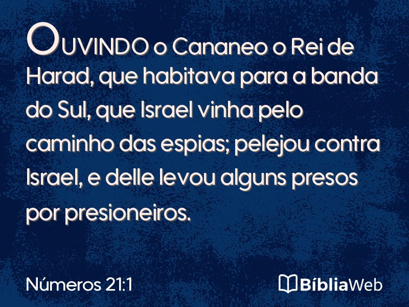 Números 21:1 em imagem para compartilhar