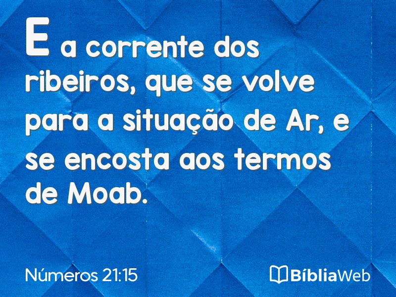 Números 21:15 em imagem para compartilhar