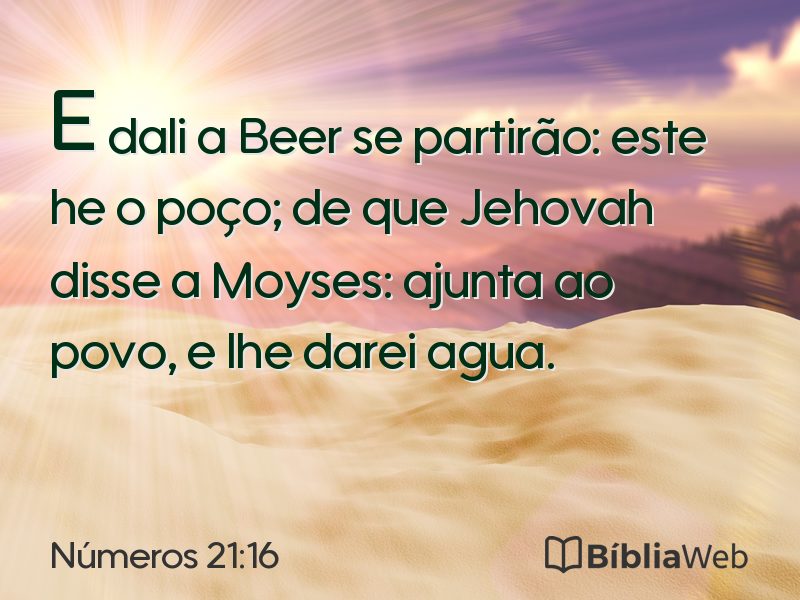 Números 21:16 em imagem para compartilhar