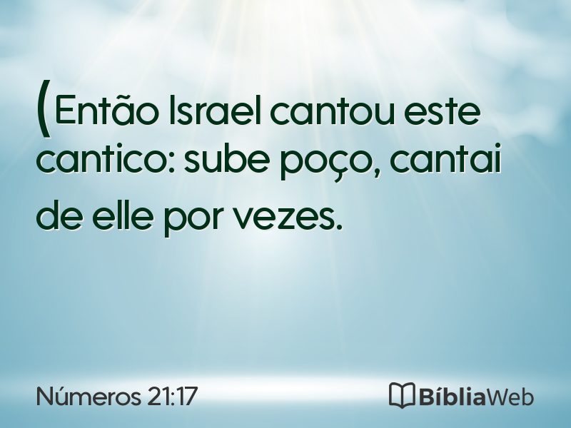Números 21:17 em imagem para compartilhar