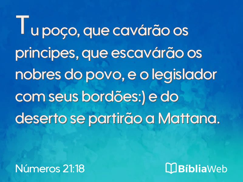 Números 21:18 em imagem para compartilhar