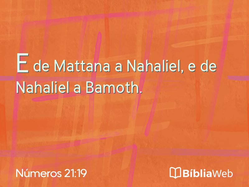 Números 21:19 em imagem para compartilhar