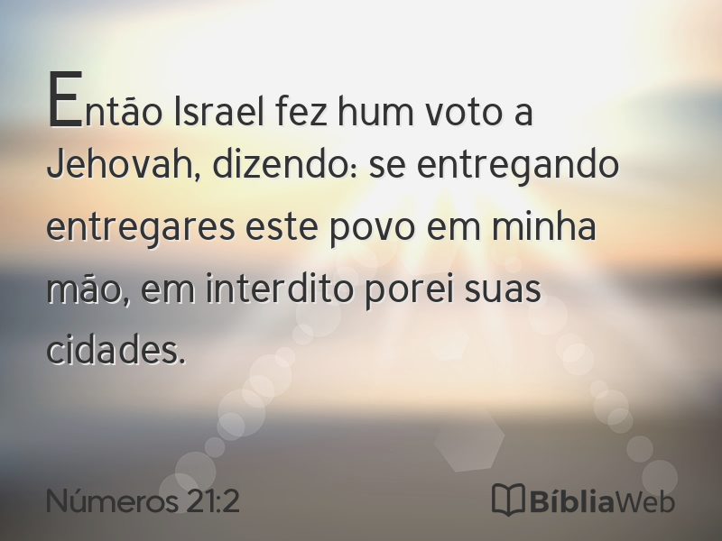 Números 21:2 em imagem para compartilhar