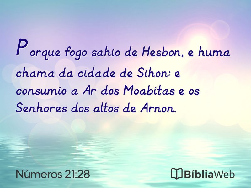 Números 21:28 em imagem para compartilhar