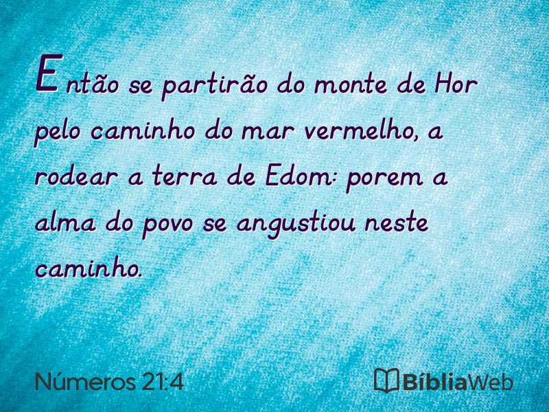 Números 21:4 em imagem para compartilhar