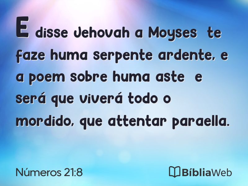 Números 21:8 em imagem para compartilhar
