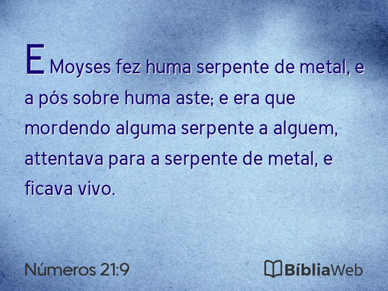 Números 21:9 em imagem para compartilhar