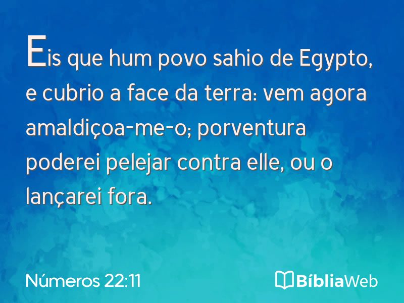 Números 22:11 em imagem para compartilhar