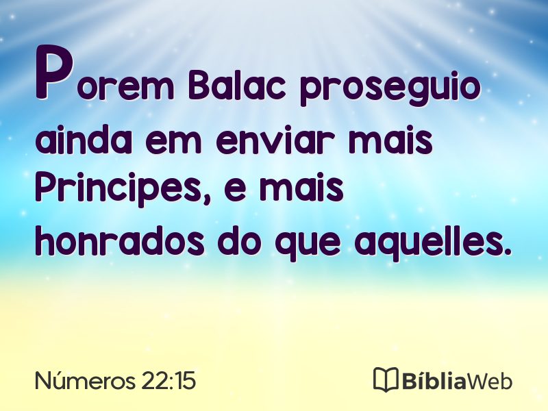 Números 22:15 em imagem para compartilhar