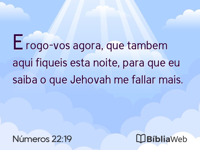 Números 22:19 em imagem para compartilhar