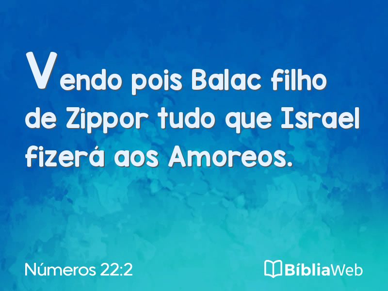 Números 22:2 em imagem para compartilhar
