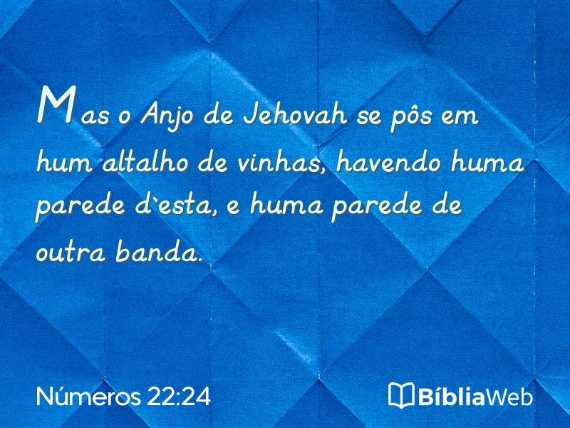 Números 22:24 em imagem para compartilhar