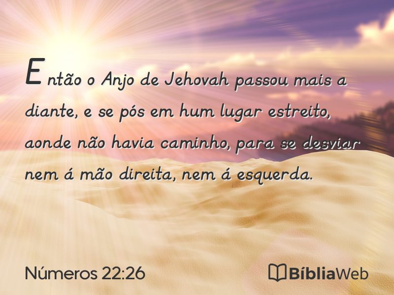 Números 22:26 em imagem para compartilhar