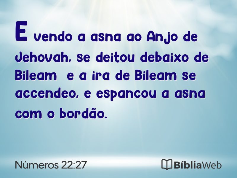 Números 22:27 em imagem para compartilhar