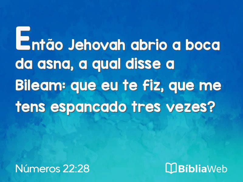 Números 22:28 em imagem para compartilhar