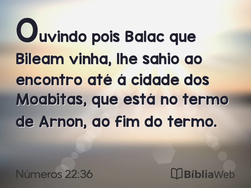 Números 22:36 em imagem para compartilhar
