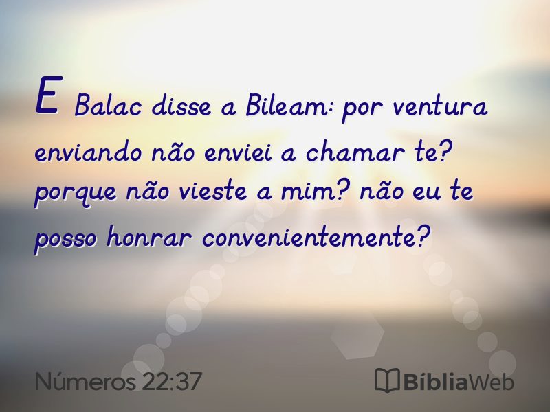 Números 22:37 em imagem para compartilhar