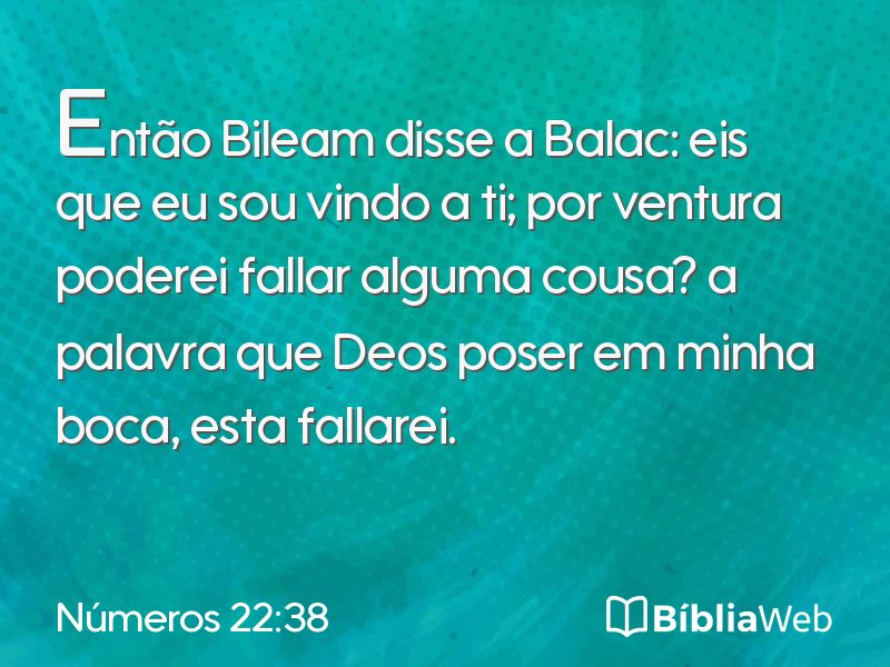 Números 22:38 em imagem para compartilhar