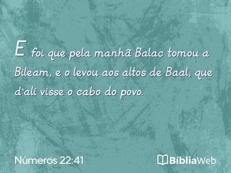 Números 22:41 em imagem para compartilhar