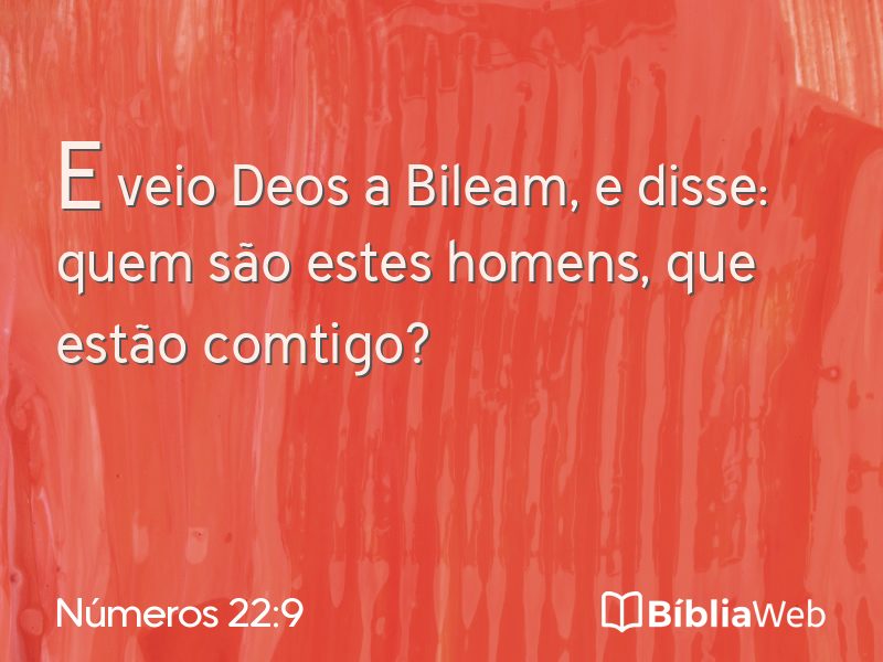 Números 22:9 em imagem para compartilhar