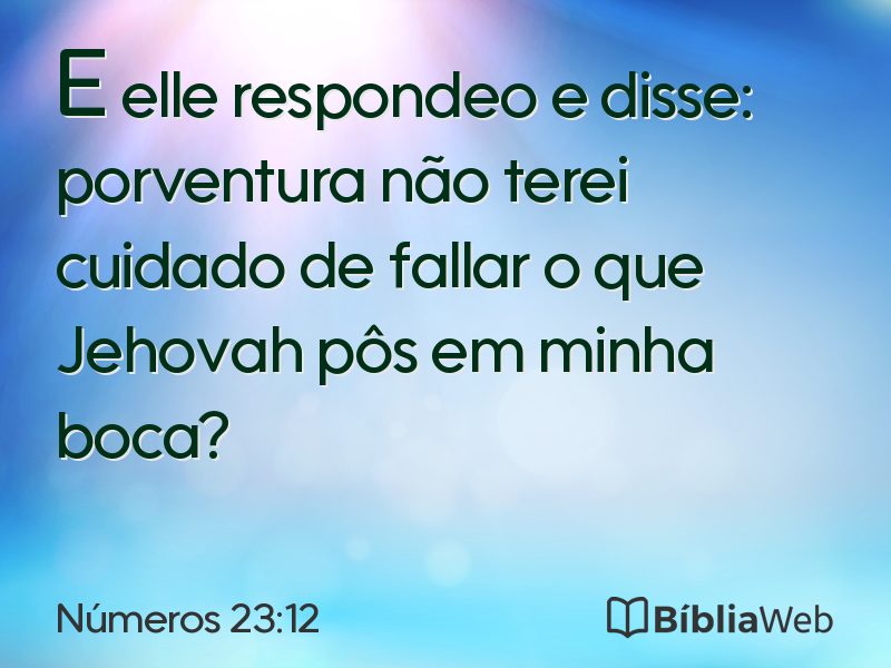 Números 23:12 em imagem para compartilhar
